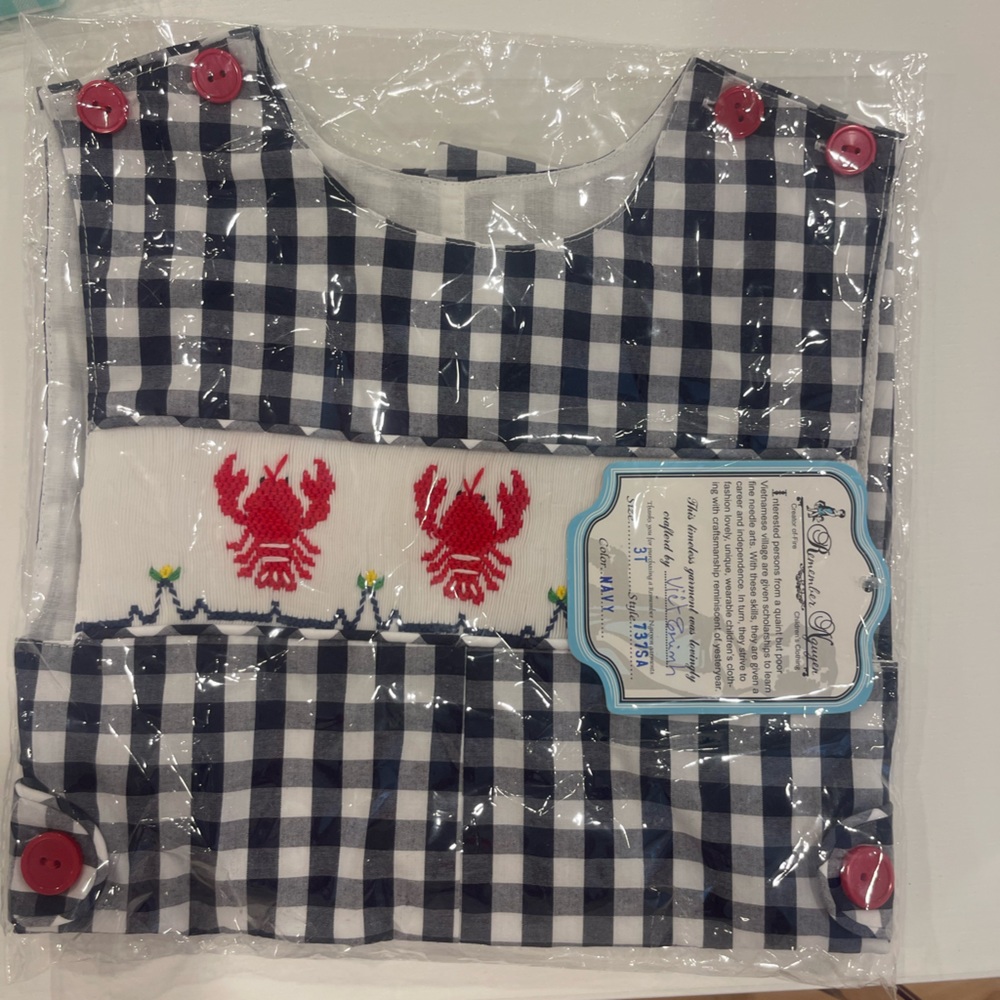 Smocked Summer Shortalls-NWT